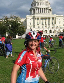 Erin O'Sullivan at Climate Ride Event