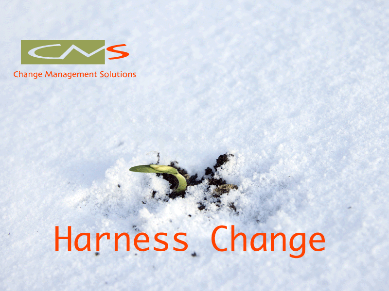 animation of flower growing. Message is: Harness Change and Grow.